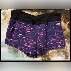 Avia Women's Black Purple and Pink Athletic Shorts